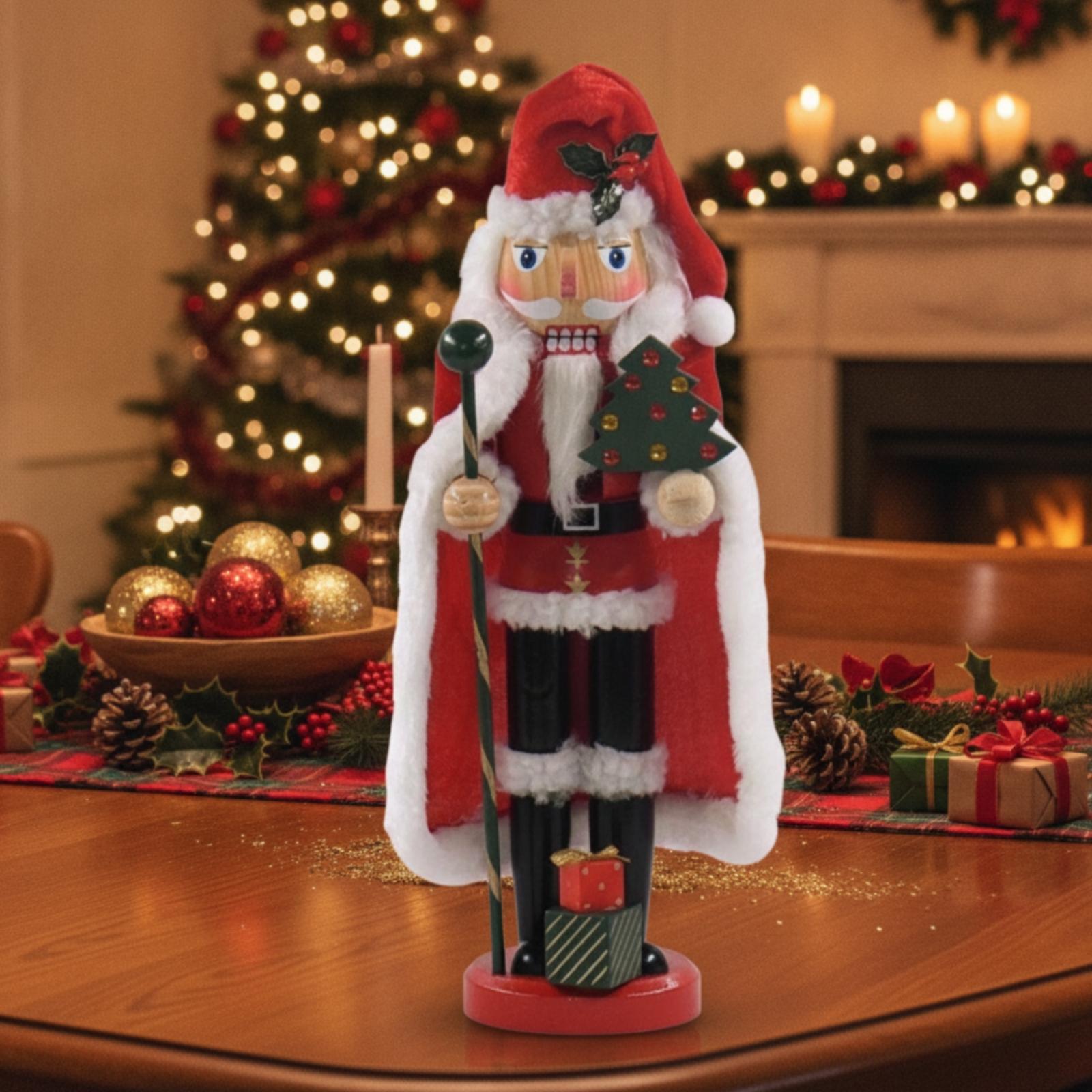 Nutcracker Figurine - Handcrafted Wooden Nutcracker Figurine Christmas Decoration