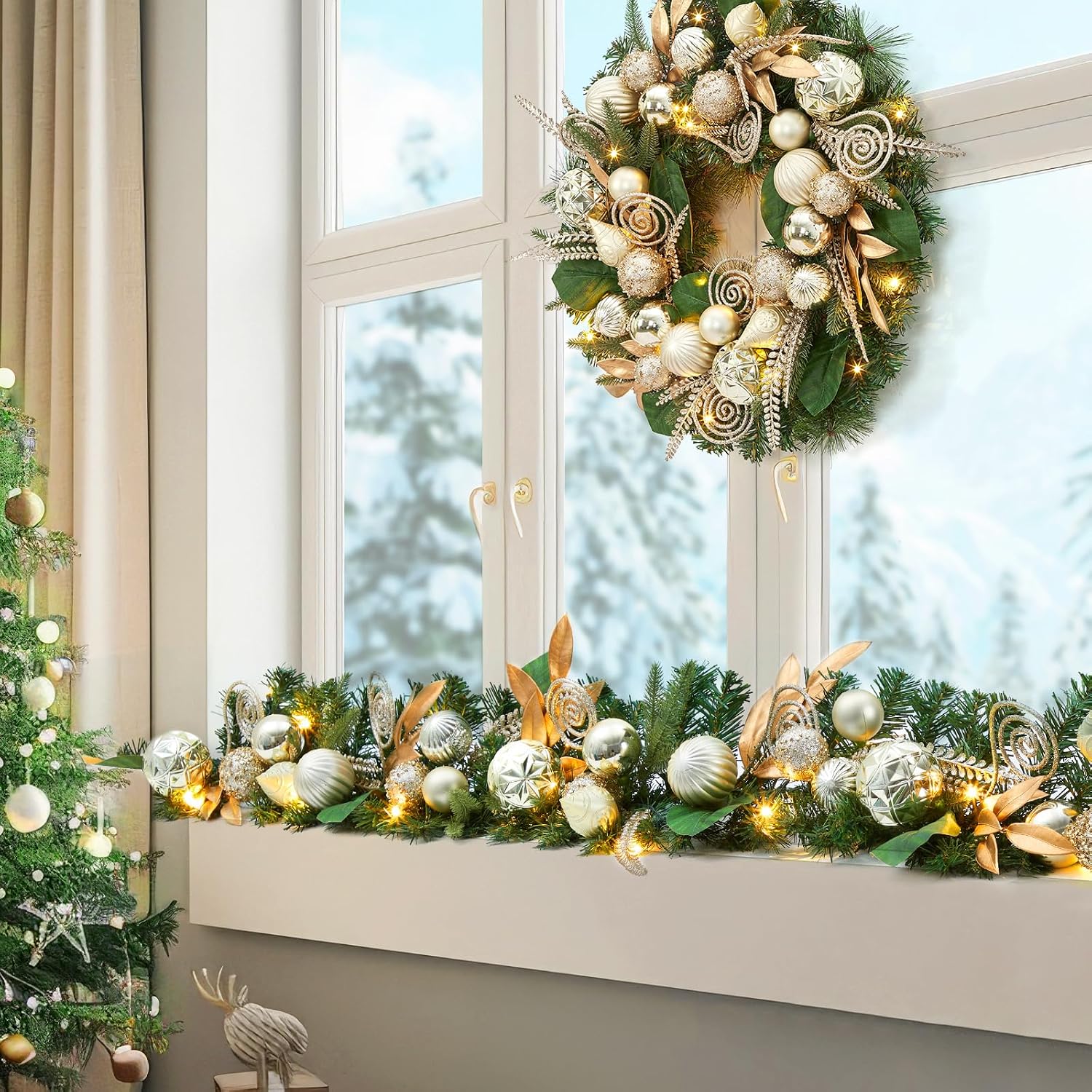 Garvee 24 Inch Christmas Wreat - Led Fairy String Lights 评论和价格