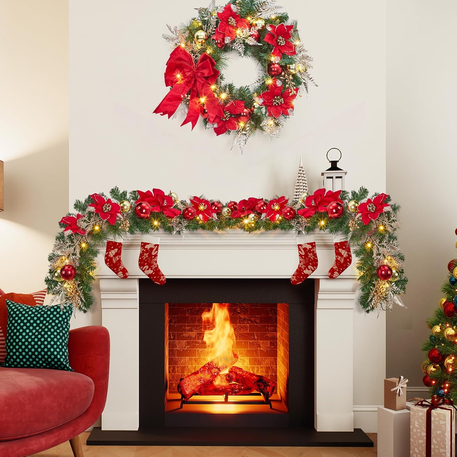 Garvee 6ft Pre-Lit Christmas G - Led Fairy String Lights 评论和价格