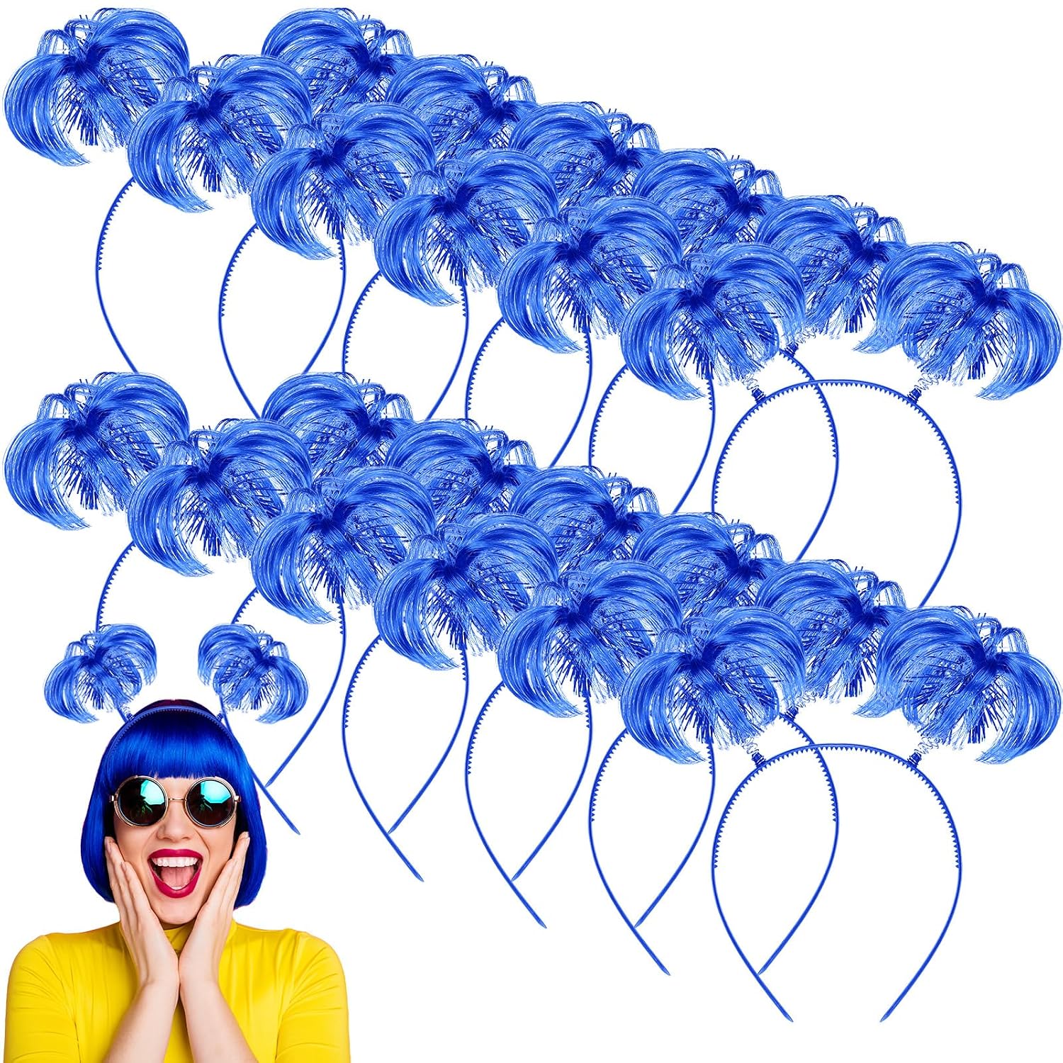 6/12 Pcs Pompom Headband Hair  - Tinsel Garland Decoration 评论和价格