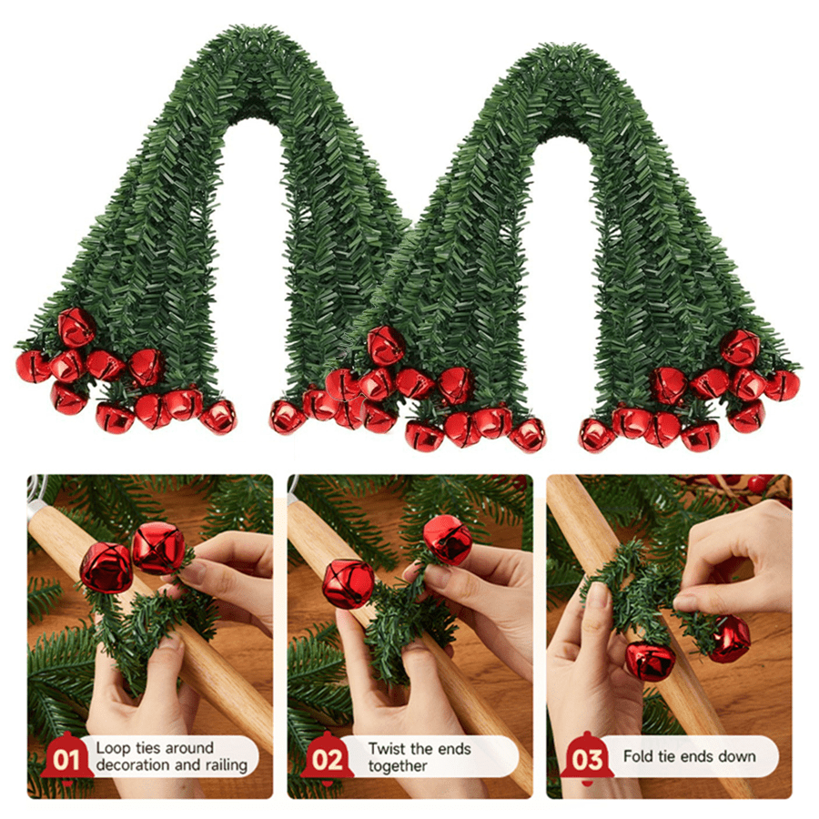 8/16pcs Festive Green Tinsel B - Tinsel Garland Decoration 评论和价格