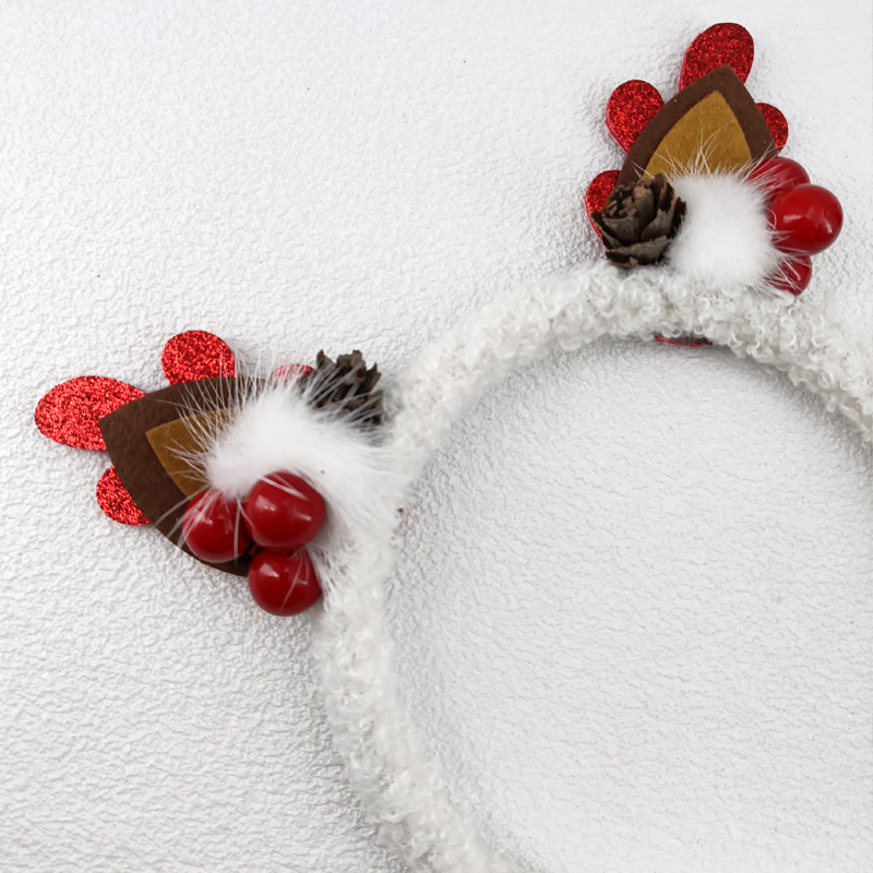 1 pc Christmas Headband Plush  - Reindeer Antlers Headband 评论和价格