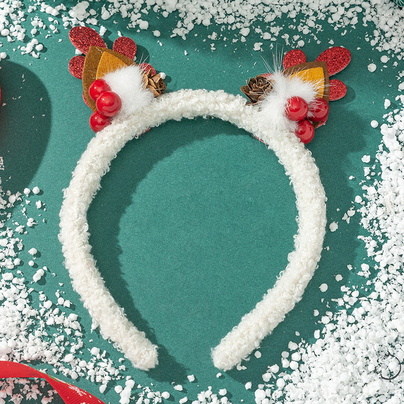 1 pc Christmas Headband Plush  - Reindeer Antlers Headband 评论和价格