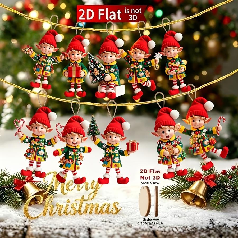 1/5/10/20/50/100pcs 2D Flat, 1 - Christmas Tree Artificial 评论和价格