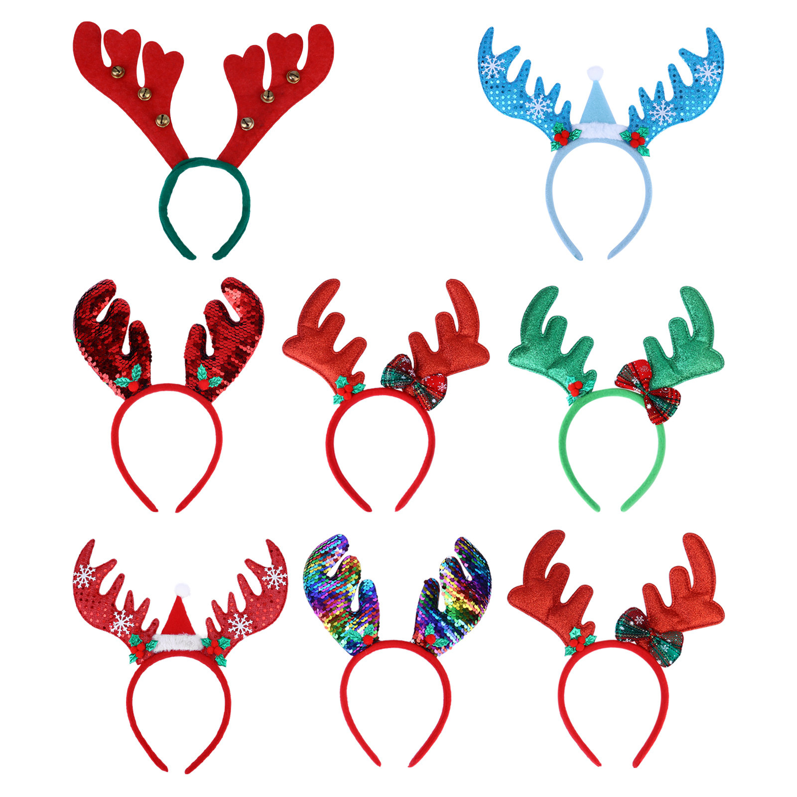 8 Pcs Antlers Headdress Pink H - Reindeer Antlers Headband 评论和价格