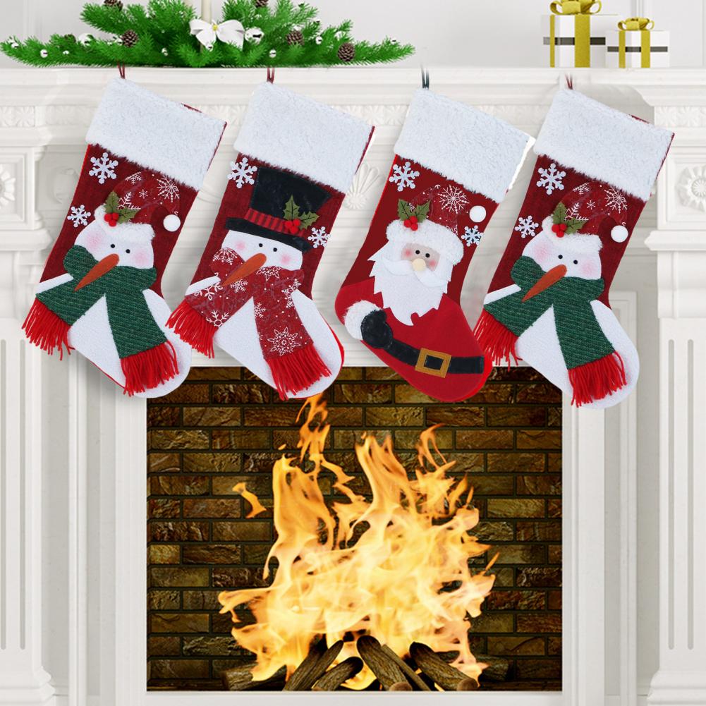 Christmas Stocking Set Polyest - Christmas Stocking Hanging 评论和价格