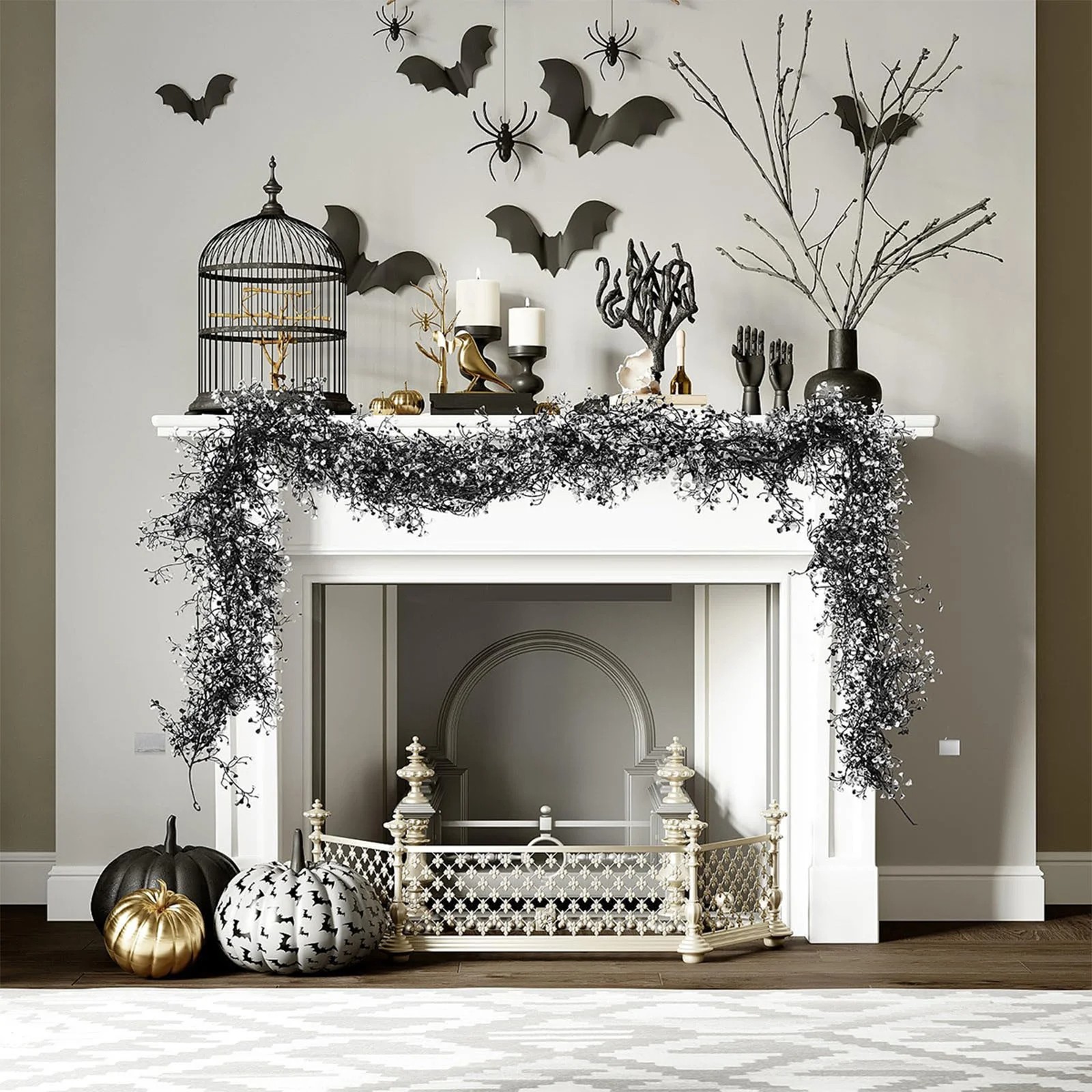 Halloween Artificial Branch Ga - Tinsel Garland Decoration 评论和价格