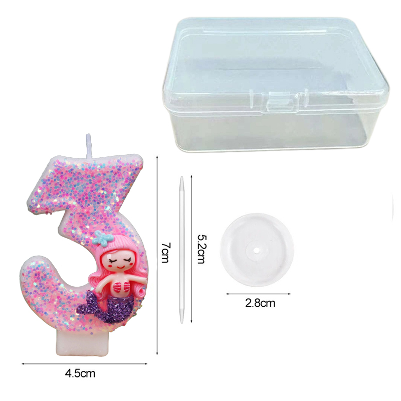 Creative Pink Mermaid 0-9 Digi - Holiday Candle Set 评论和价格