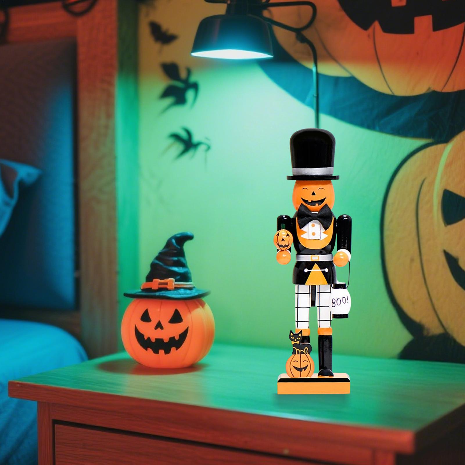 Halloween Wooden Nutcracker Ho - Nutcracker Figurine 评论和价格