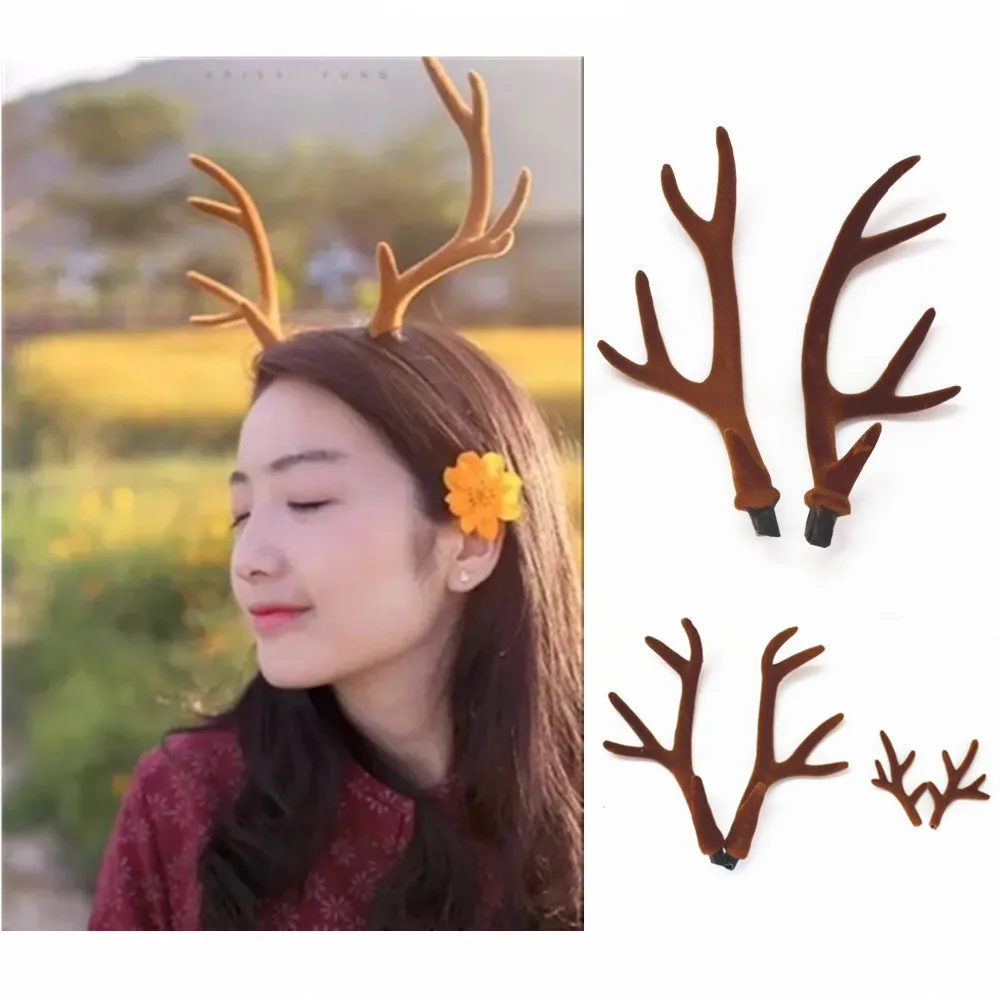 Handmade brown Simulation Deer - Reindeer Antlers Headband 评论和价格