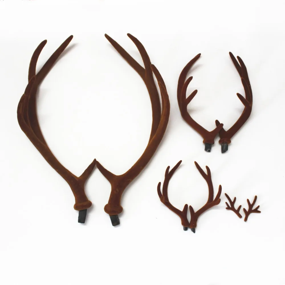Handmade brown Simulation Deer - Reindeer Antlers Headband 评论和价格