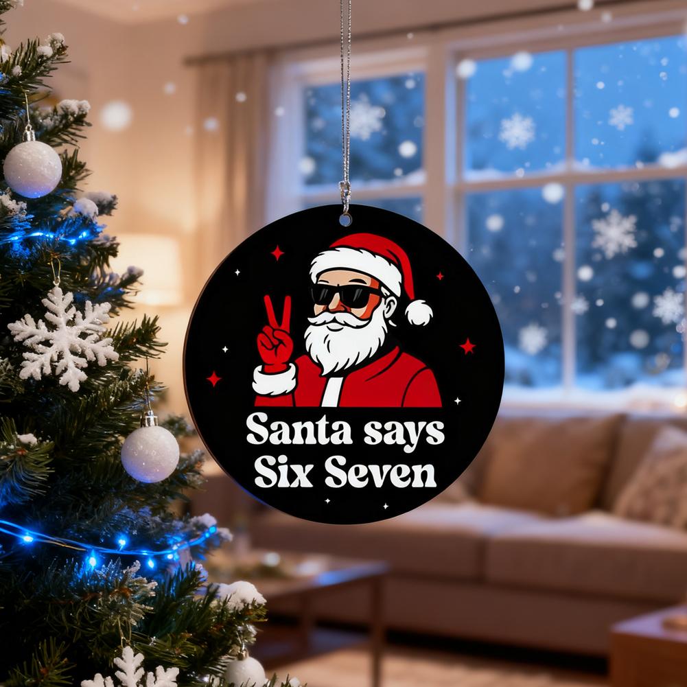 Funny Santa Says Six Seven Chr - Christmas Stocking Hanging 评论和价格