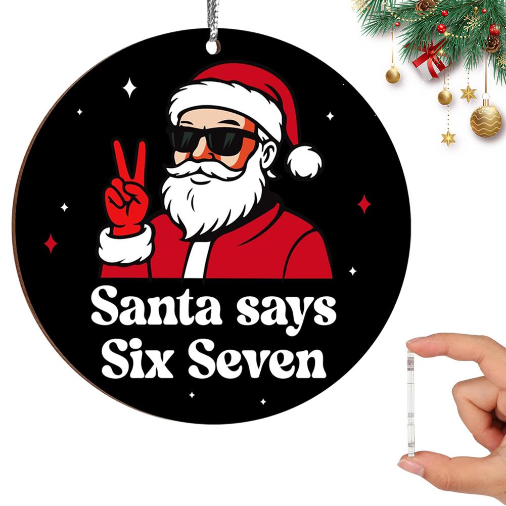 Funny Santa Says Six Seven Chr - Christmas Stocking Hanging 评论和价格