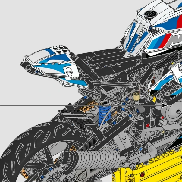MOC Motorcycle Model Building  - Lego Set Technic 评论和价格
