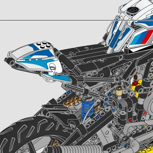 MOC Motorcycle Model Building  - Lego Set Technic 评论和价格