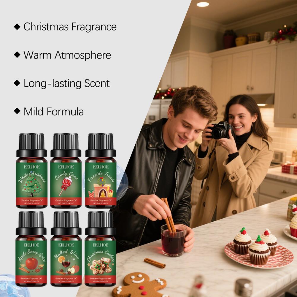 6 In 1 Aromatherapy Essential  - Holiday Candle Set 评论和价格
