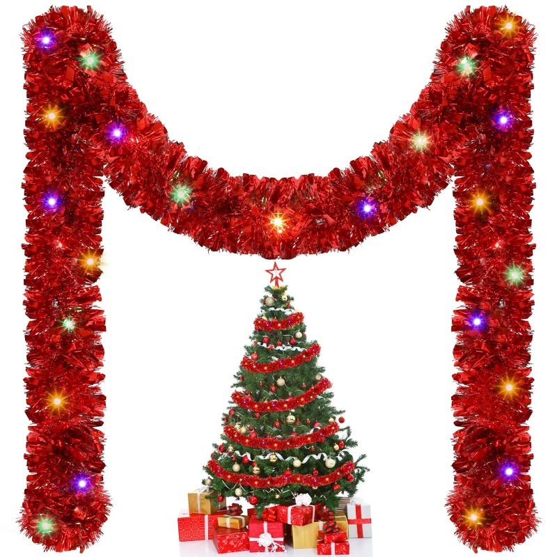 1PC 5M Christmas Tinsel Garlan - Tinsel Garland Decoration 评论和价格