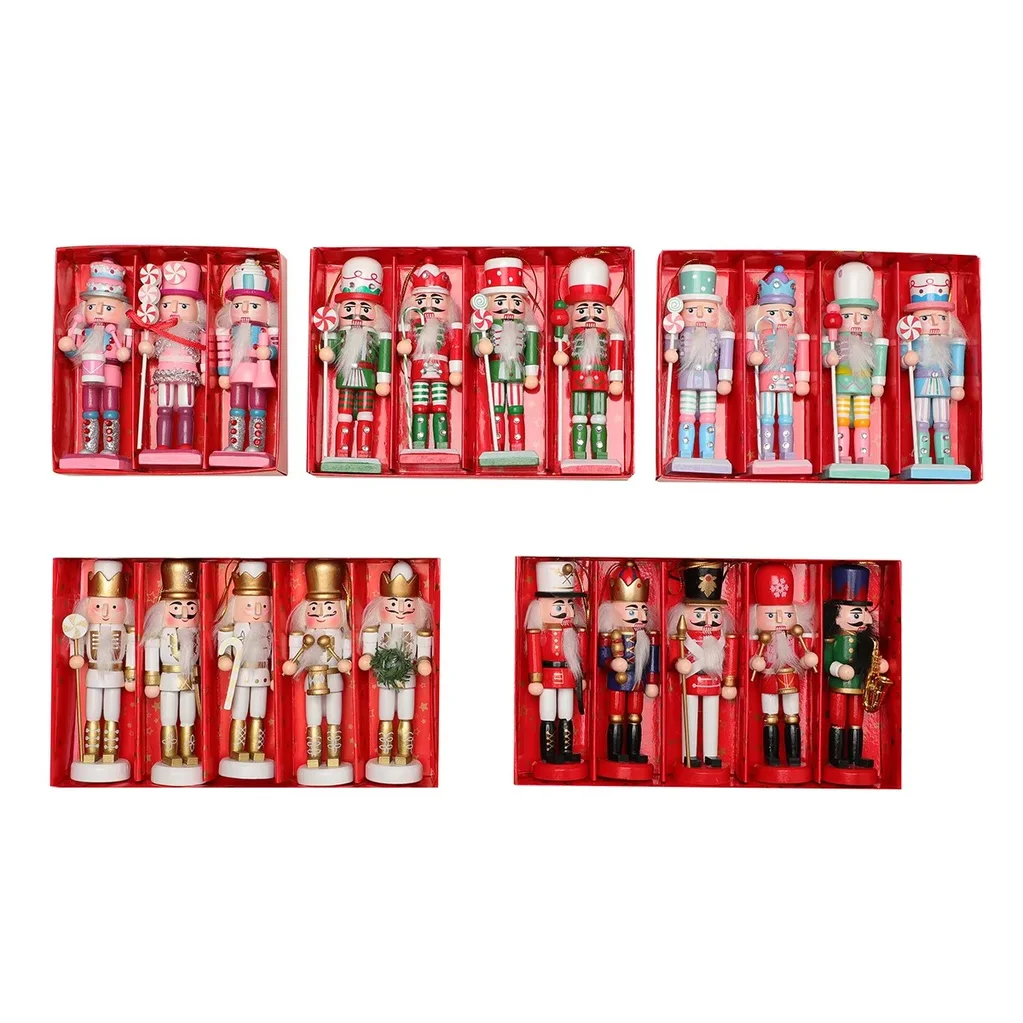 Wooden Nutcracker Figurine Set - Nutcracker Figurine 评论和价格