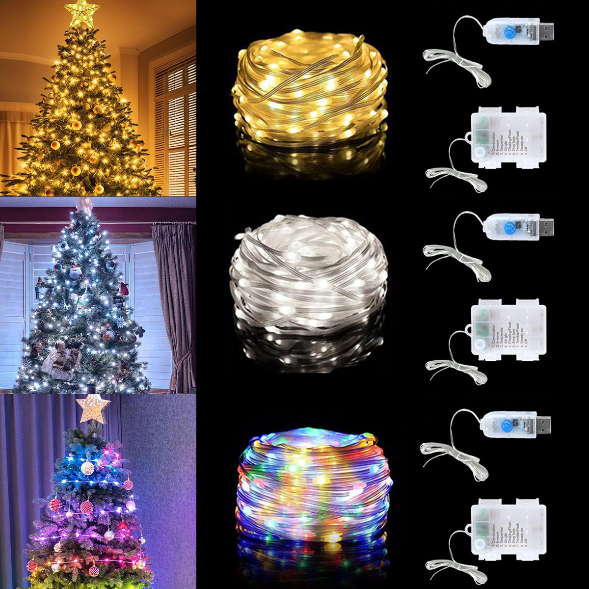 5/10M LED Leather Cord Lights  - Led Fairy String Lights 评论和价格