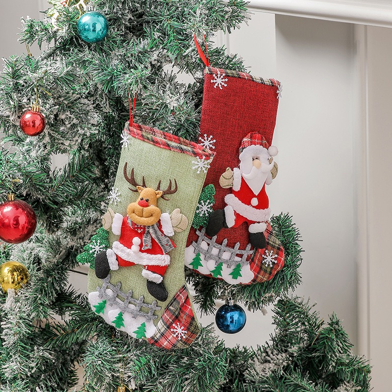 Multicolor Christmas Stocking  - Christmas Stocking Hanging 评论和价格