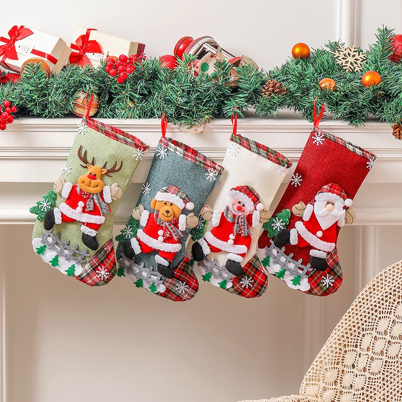 Multicolor Christmas Stocking  - Christmas Stocking Hanging 评论和价格